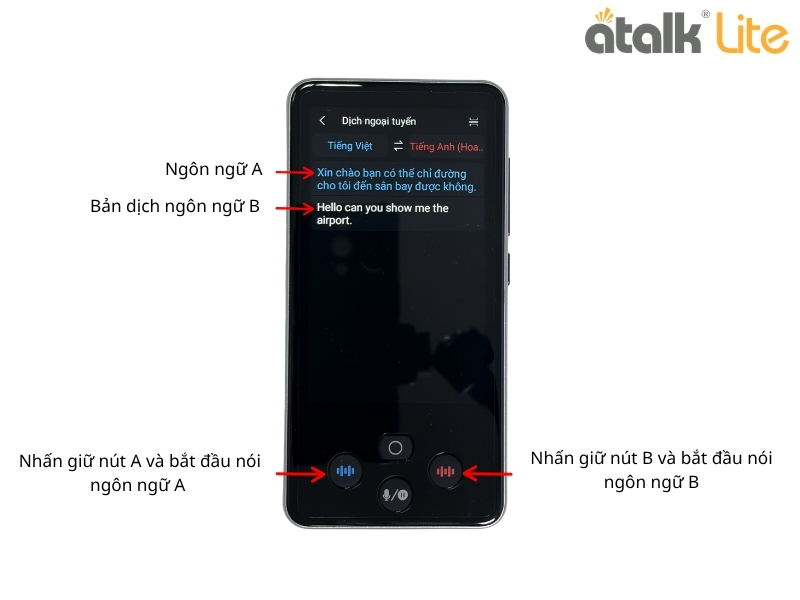 Cách Dịch Offline Trên Máy Dịch Đa Ngôn Ngữ Cầm Tay ATalk Lite Cách Dịch Offline Trên Máy Dịch Đa Ngôn Ngữ Cầm Tay ATalk Lite